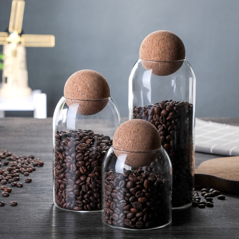 創意玻璃密封罐 藝術風格 食品保鮮瓶 茶葉咖啡豆罐