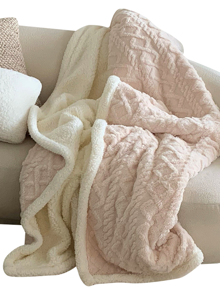 加厚塔夫絨羊羔絨多功能毯冬季珊瑚絨小毯子辦公室午睡毯四季通用