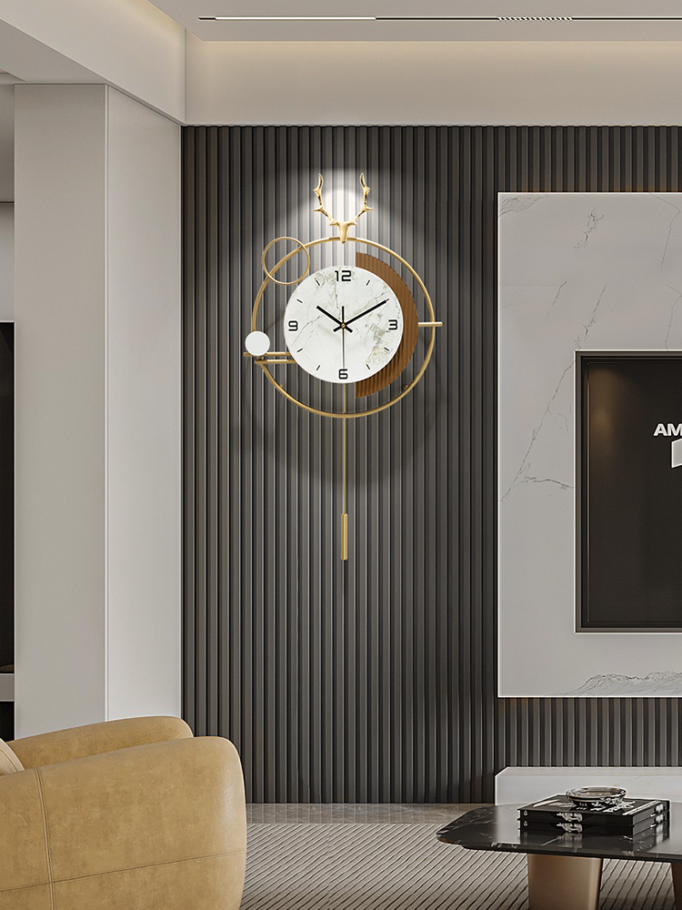 簡約風金屬掛鐘時尚美觀靜音設計為您的家居增添現代氣息