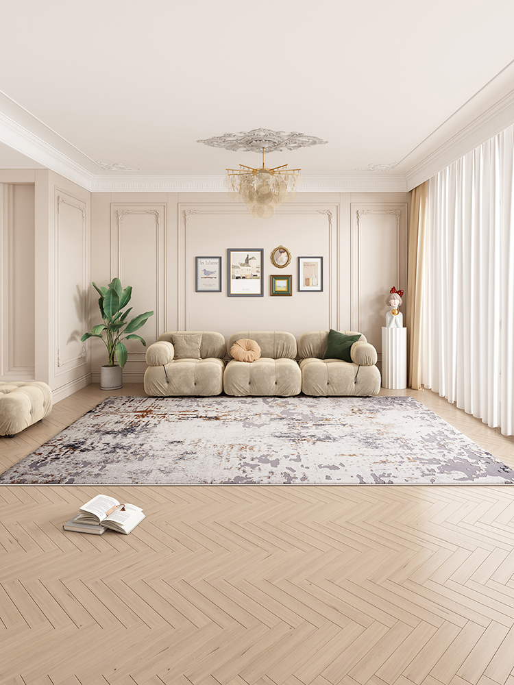 卡提克蘭法式輕奢客廳地毯沙發茶几高級地墊家用高端臥室床邊地毯