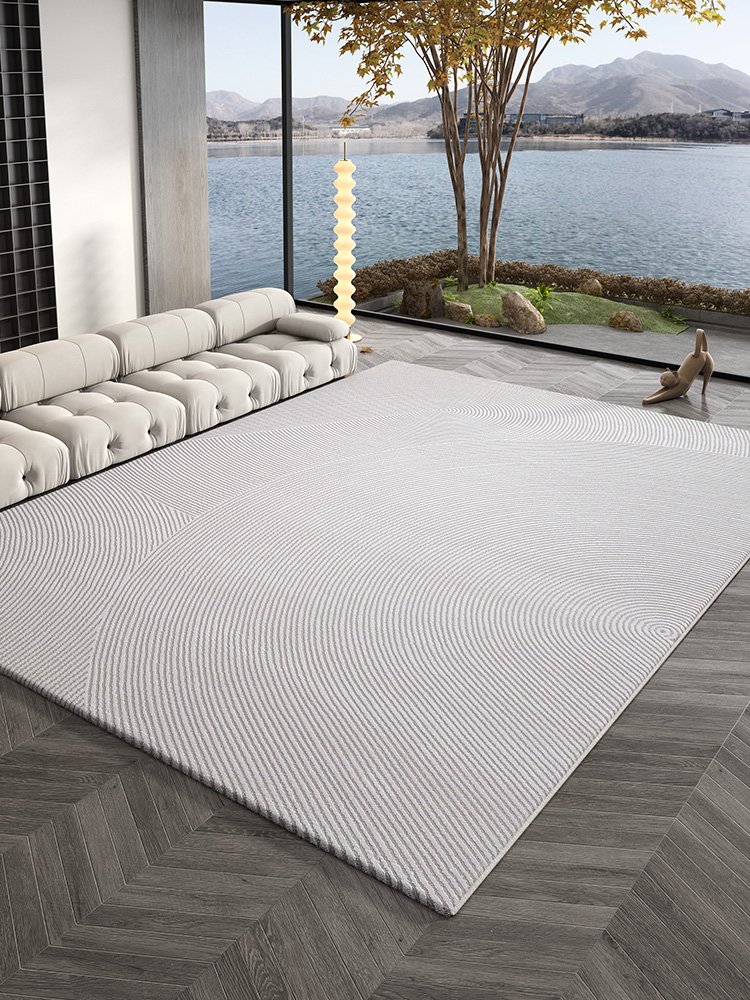 卡提尅蘭客厛地毯輕奢意式極簡高級感茶幾毯家用臥室地墊2024新款