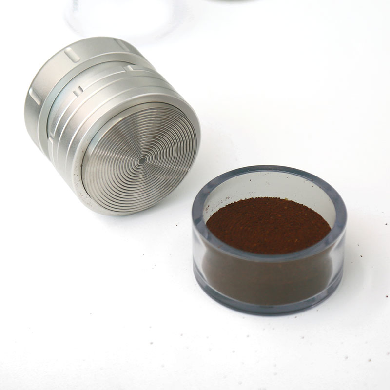 啡象牌咖啡布粉壓粉觀察透明咖啡粉碗檢視壓粉過程掌握咖啡濃鬱度