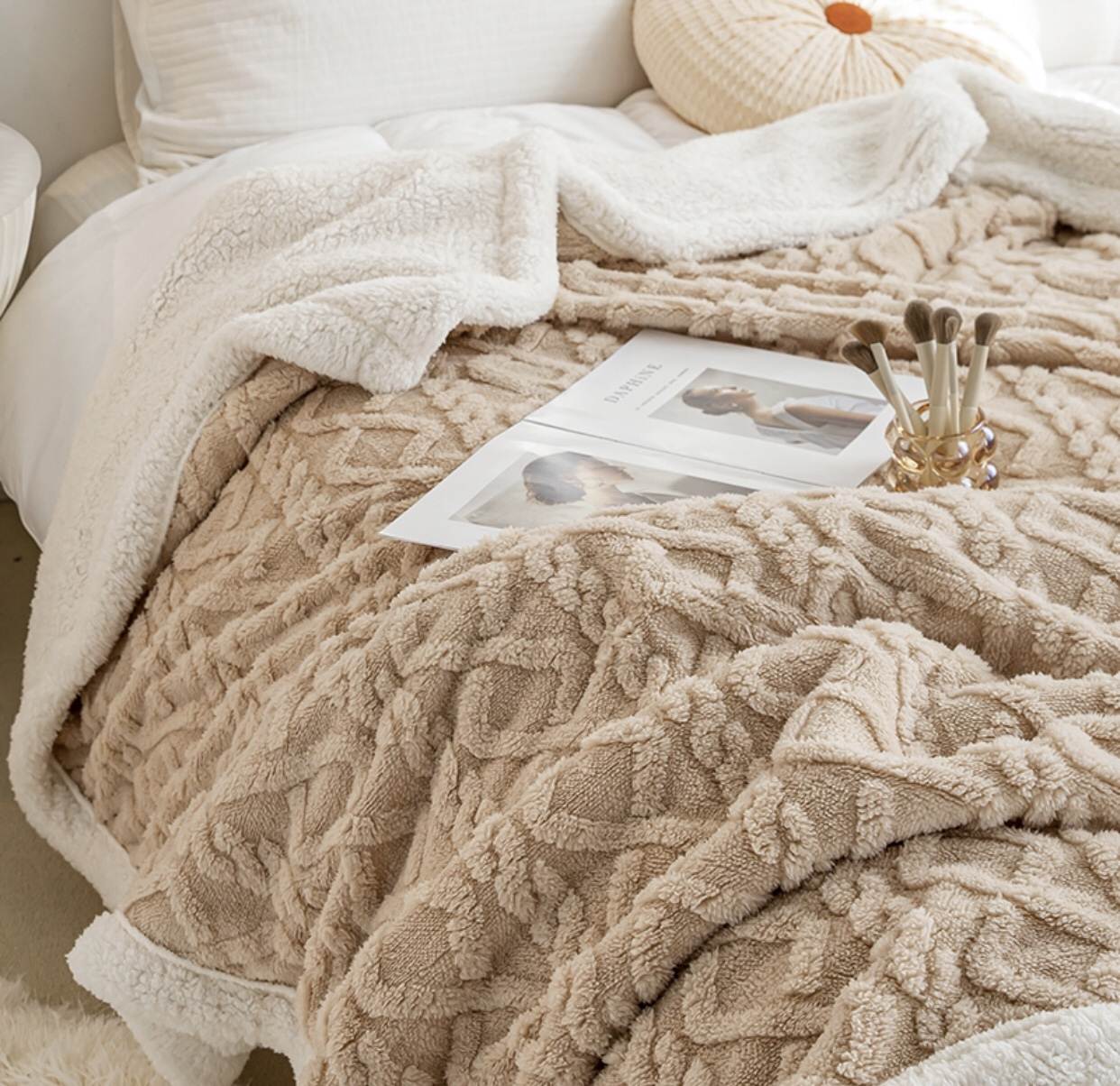 柔軟絨毯 午睡舒適 厚暖冬被 兩面絨毛 溫暖披肩