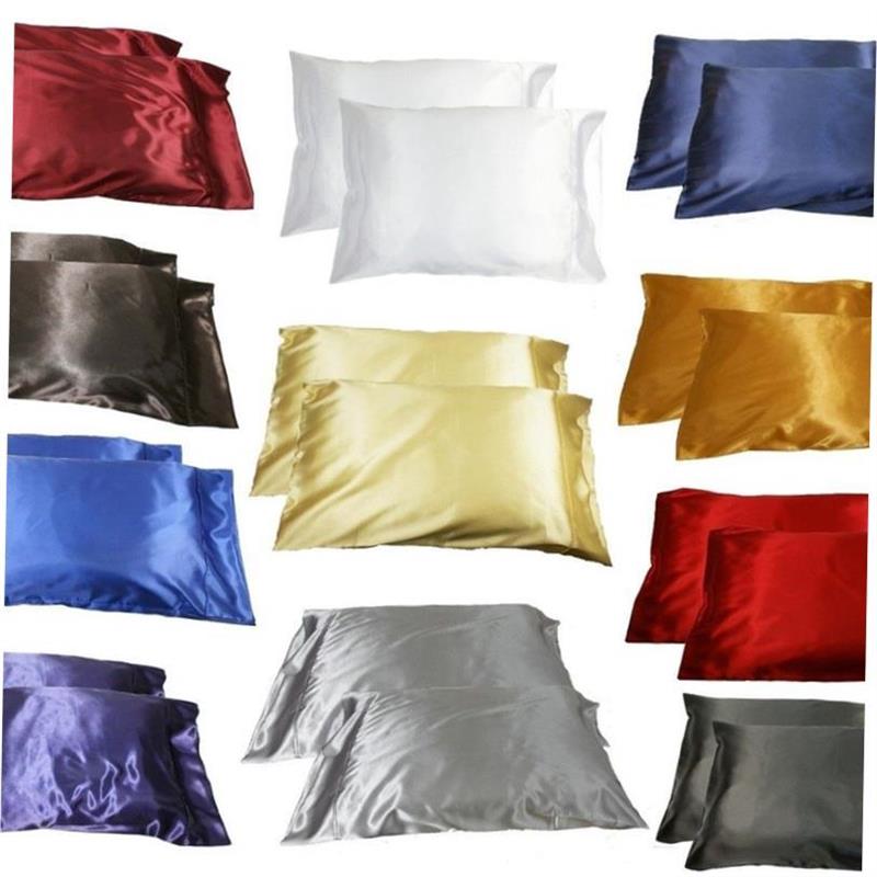 奢華緞面枕套雙人尺寸多色選擇完美睡眠體驗