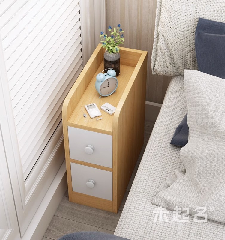 夾縫小櫃子床頭櫃小型床頭桌置物架迷你超窄簡約現代長條三抽