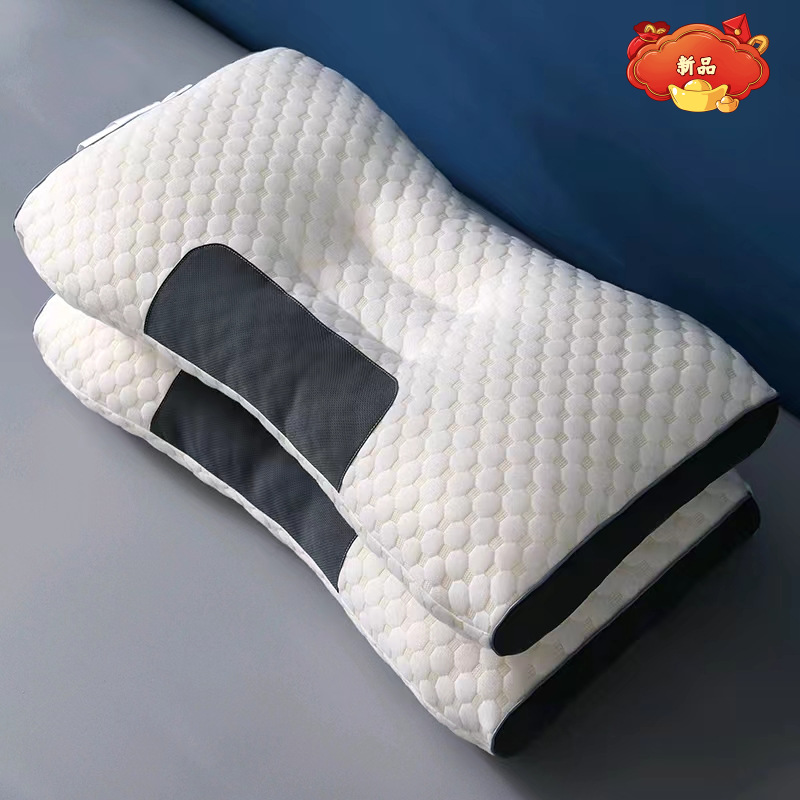 3d輕奢spa按摩枕芯高克重針織棉單人枕頭枕芯家用成人護頸椎