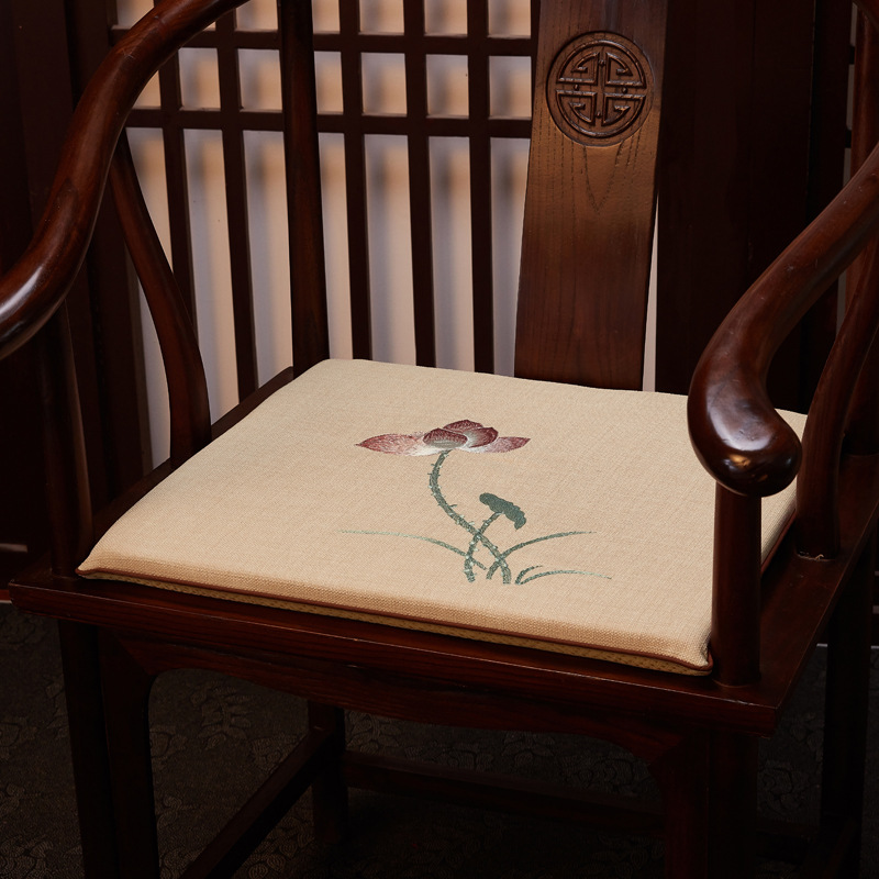 新中式紅木繡花坐墊點綴室內空間餐椅茶椅皆適用多種尺寸任選
