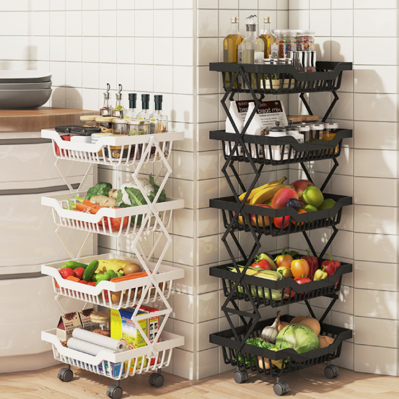 多層轉角可移動旋轉廚房抽屜置物架收納水果蔬菜調味料好幫手