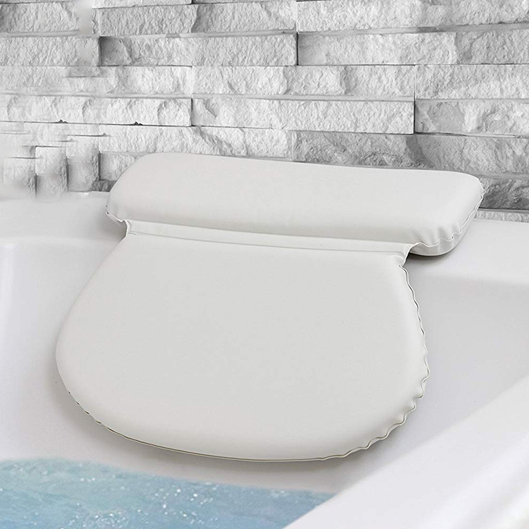 浴室吸盤枕頭 PVC防水材質SPA枕頭浴缸靠枕