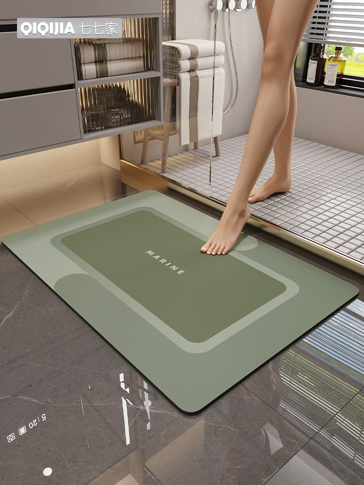 浴室珪藻土吸水地墊 防滑耐髒腳墊 家用衛浴地墊 40x60cm80x120cm (2.9折)