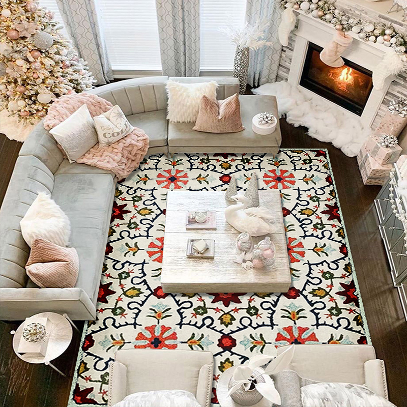 簡約客廳臥室地毯 輕奢高級民族風可折可卷地毯 (1.7折)