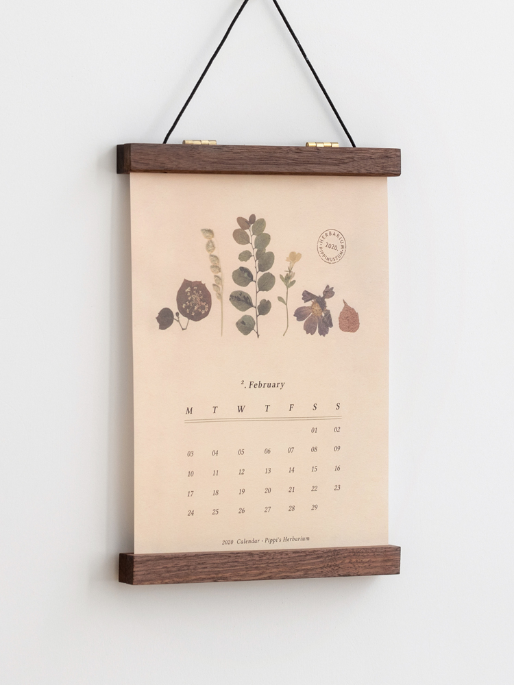 簡約現代風實木畫框 壁掛磁吸日曆夾 黑胡桃木或紅櫻桃木