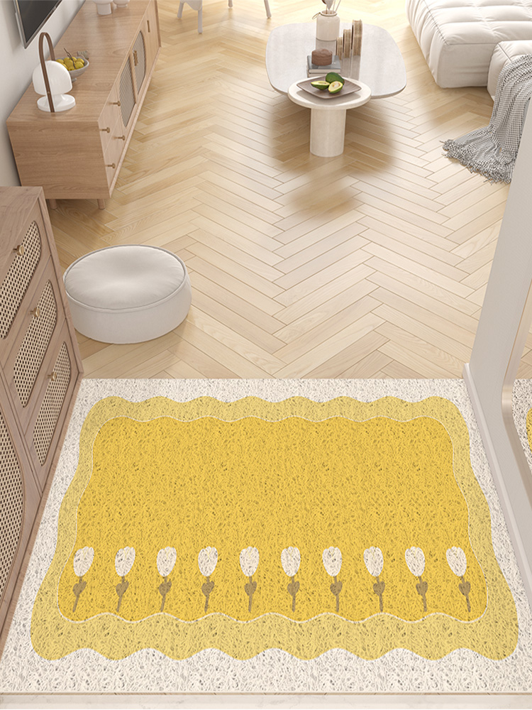 吸塵除塵方型絲圈地墊 止滑家用地毯進門腳墊 廚房門廳玄關地墊 (5.4折)