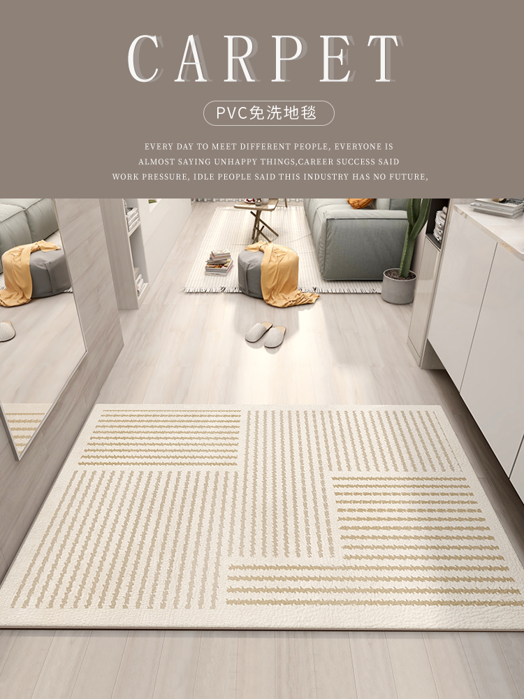 簡約設計入戶地墊 耐髒防滑輕奢高級 pvc可擦洗地毯