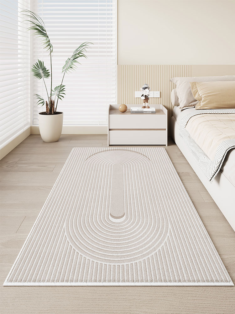 溫暖舒適簡約風格仿羊絨臥室地毯適合各種風格空間