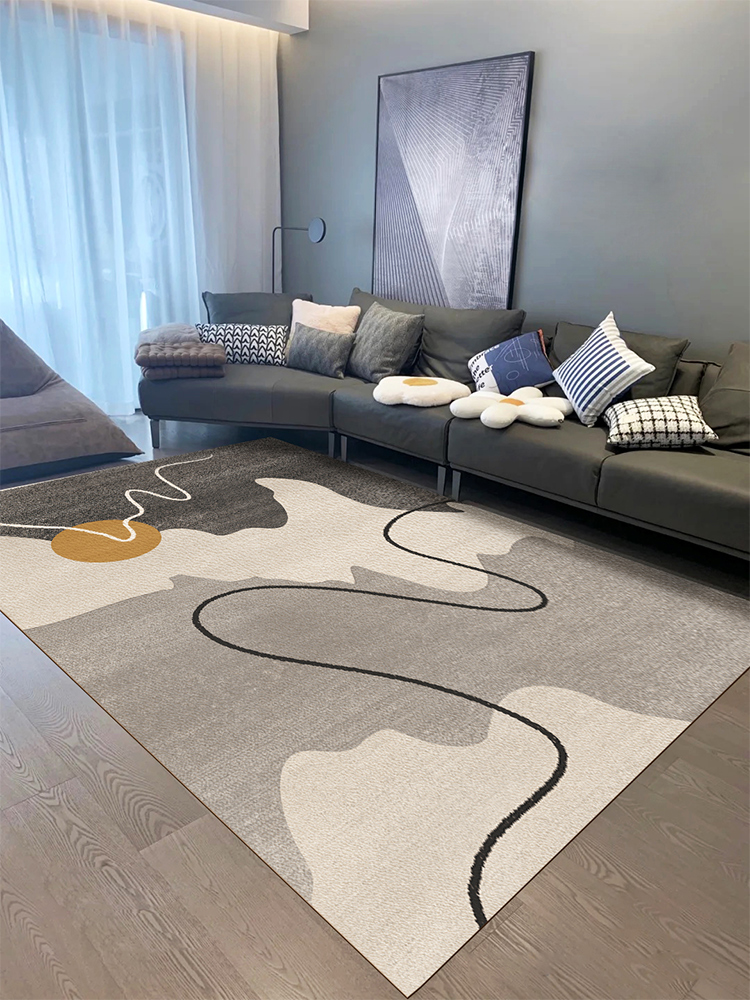 北歐風客廳簡約現代地墊 一擦淨PVC可手洗家居裝飾地毯 (1.8折)