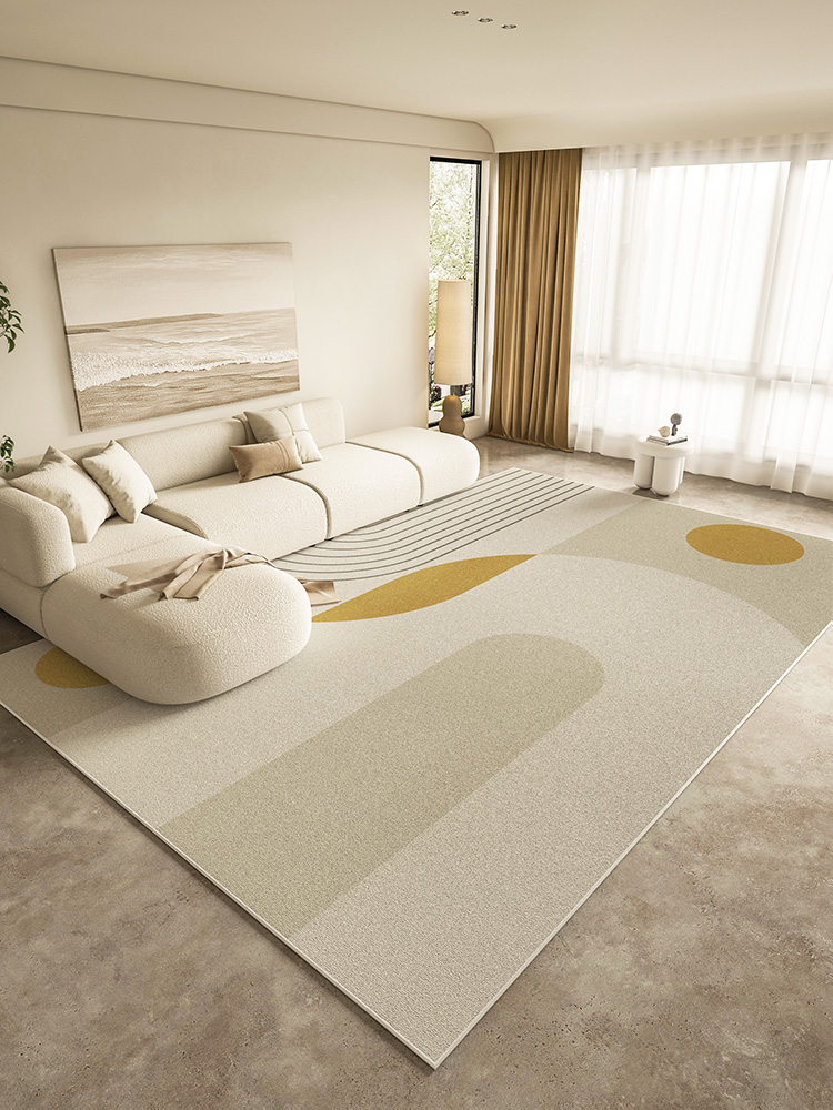 現代簡約風格地毯 臥室床邊毯 奶油風家用客廳沙發茶几地墊