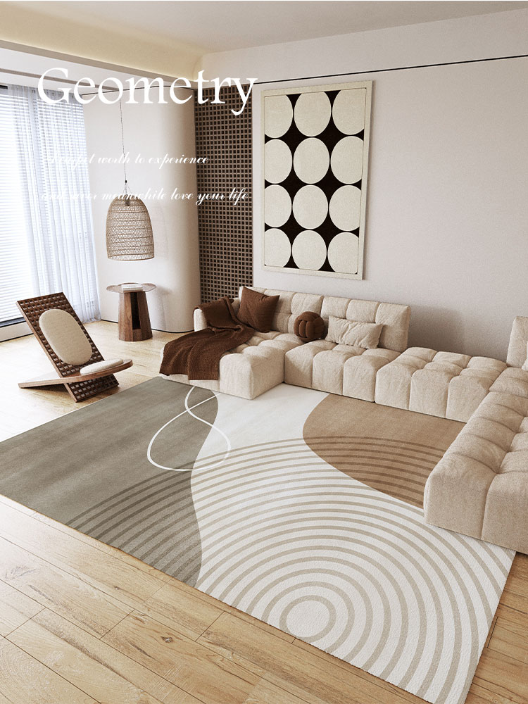 法式輕奢地毯客廳沙發床邊毯北歐簡約風格家用地墊