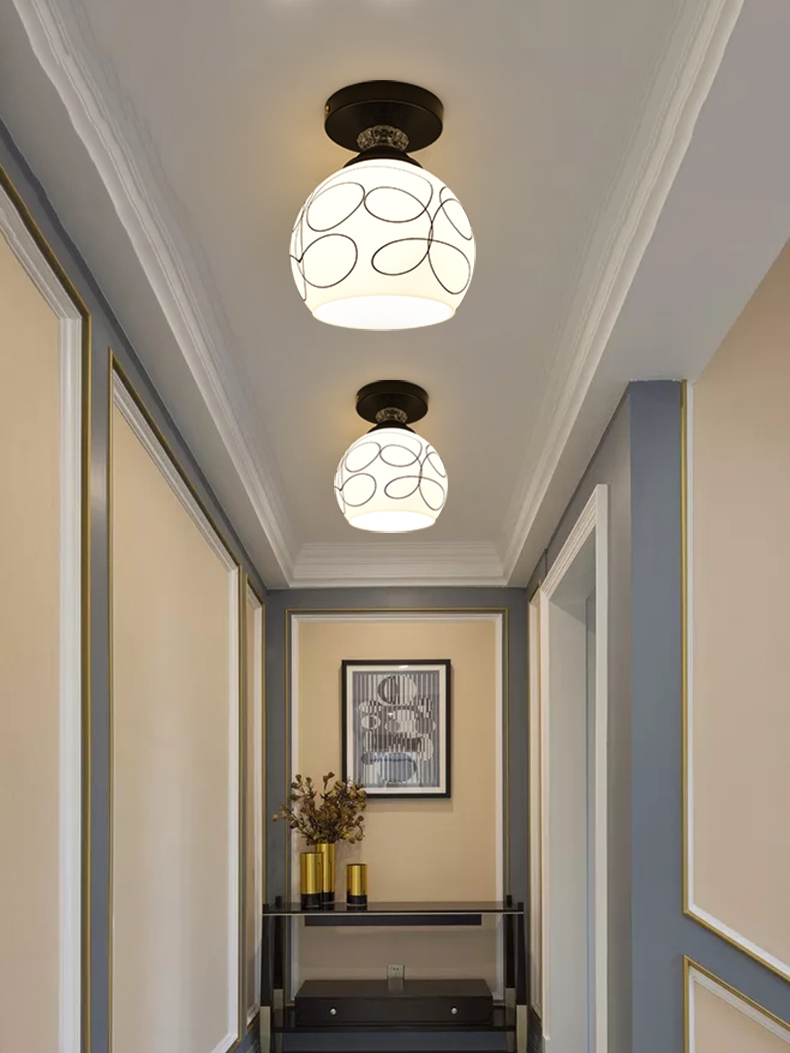 吸頂過道燈走廊燈簡約現代玄關燈陽台臥室美式創意入戶試衣間燈
