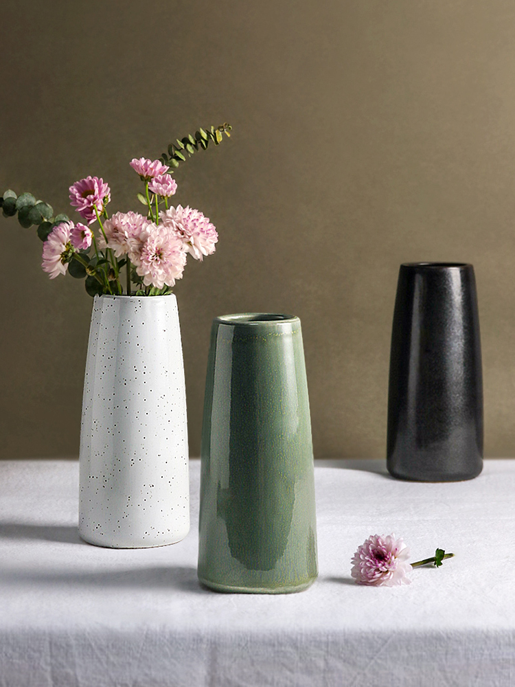 北歐風簡約花瓶陶瓷材質風格百搭可擺客廳或臥室