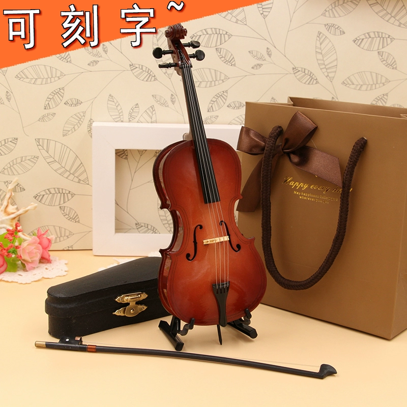 手工製作迷你大提琴擺件精緻樂器禮品送禮佳品 (6.2折)