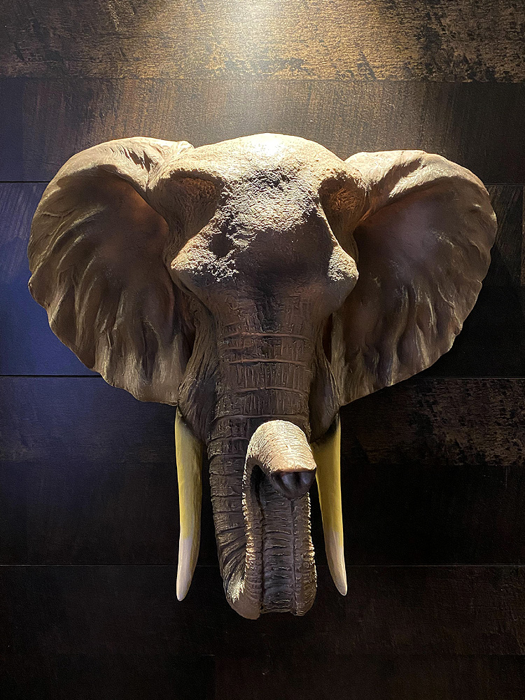 歐式風格樹脂動物裝飾 大象頭壁掛 別墅家居裝飾掛件