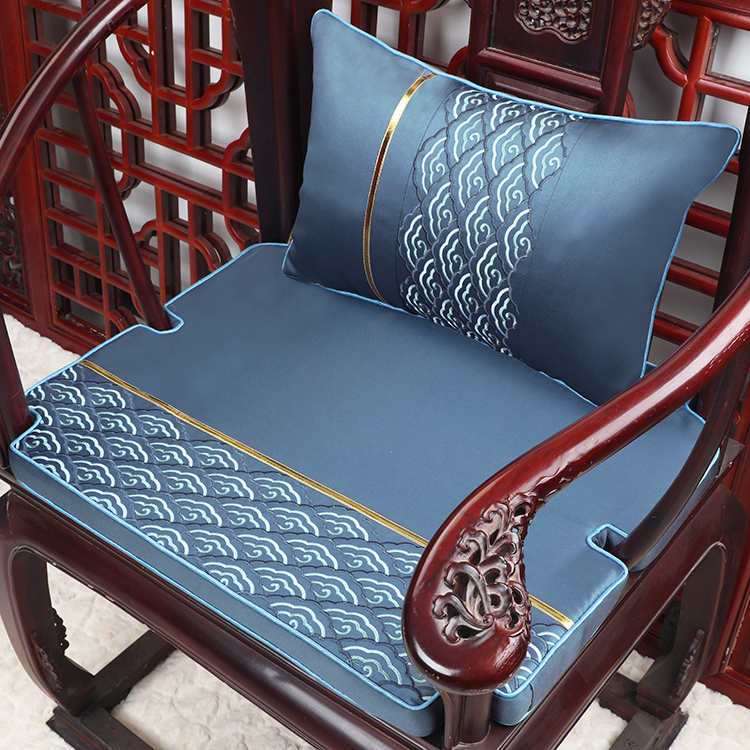 新中式紅木椅墊皇宮坐墊實木圈椅茶椅子墊四季家用防滑墊