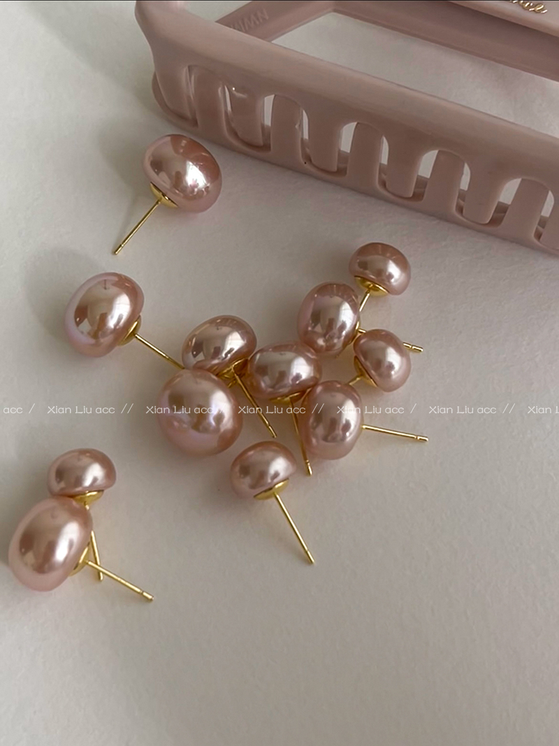 日韓風格時尚珍珠耳釘 銀針材質多尺寸選擇 女士飾品