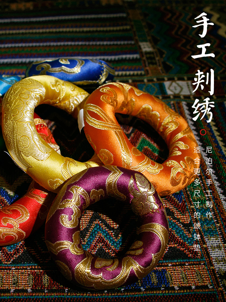 東南亞風格原創手工製作木魚墊頌缽底墊佛具裝飾擺件 (2.6折)