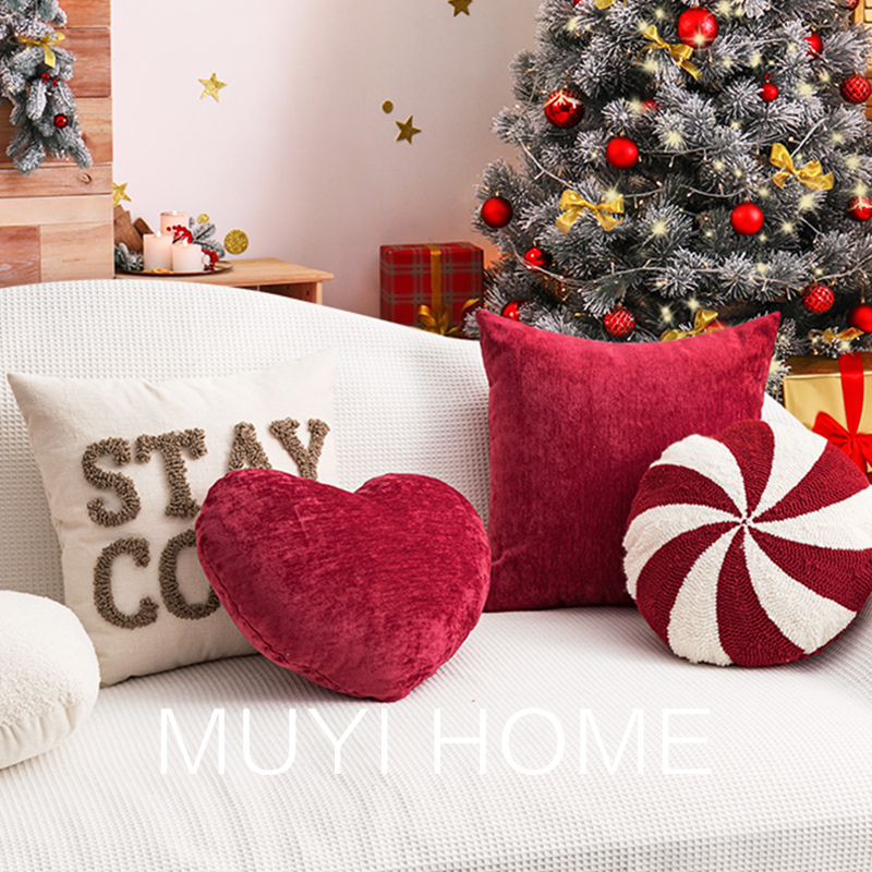 聖誕節主題抱枕 裝飾寢具沙發俏皮可愛 多款尺寸顏色圖案選擇 (7.6折)