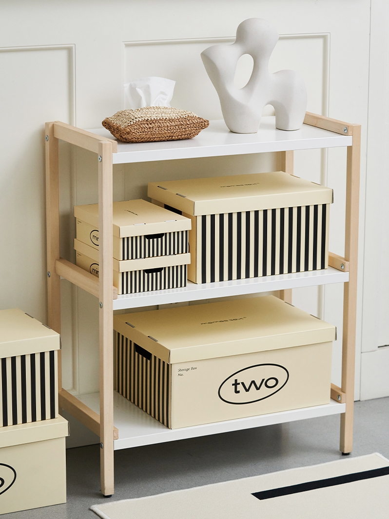 北歐風格摺疊式紙箱收納箱 家用辦公室書本衣物儲物紙箱子 28L 大容量 多用途
