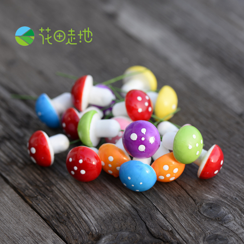 彩色蘑菇造型盆栽配件裝飾擺件可愛卡通造型 Foam材質 (5折)