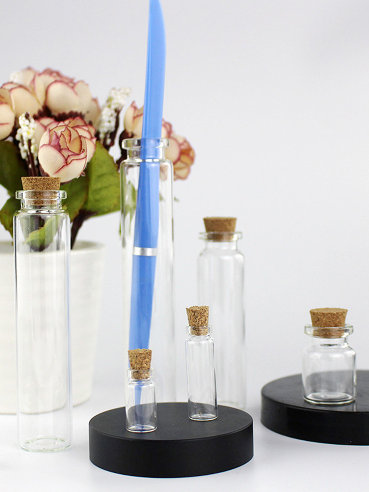 簡約現代木塞玻璃瓶裝飾透明空瓶創意許願瓶小容量試管瓶