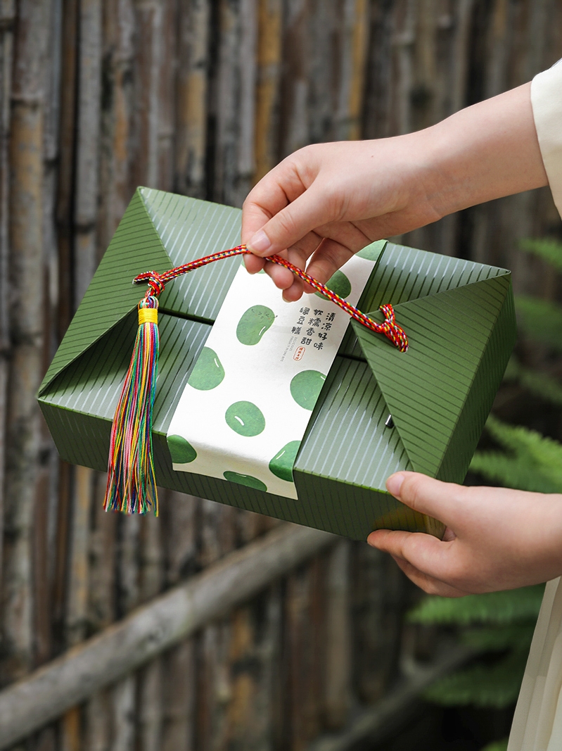 綠豆糕包裝盒禮盒12粒簡易手提耑午冰糕烘焙手工點心糕點打包盒子 (2.1折)