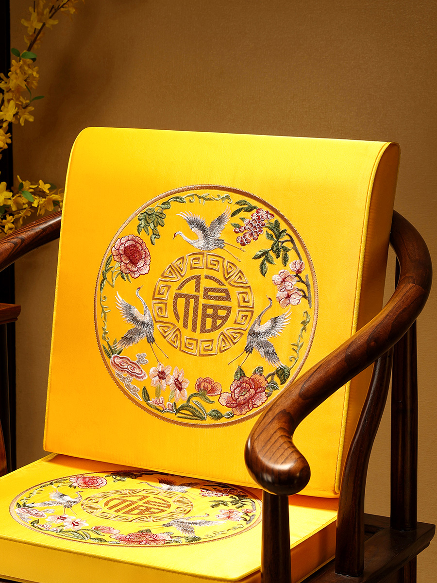 中式古典紅木靠墊舒適大靠背辦公室椅子靠枕護腰防滑腰墊