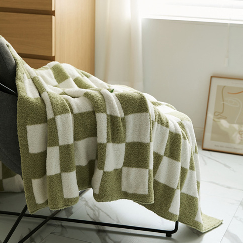 復古半邊絨線毯客廳沙發毯 北歐幾何圖案 四季通用