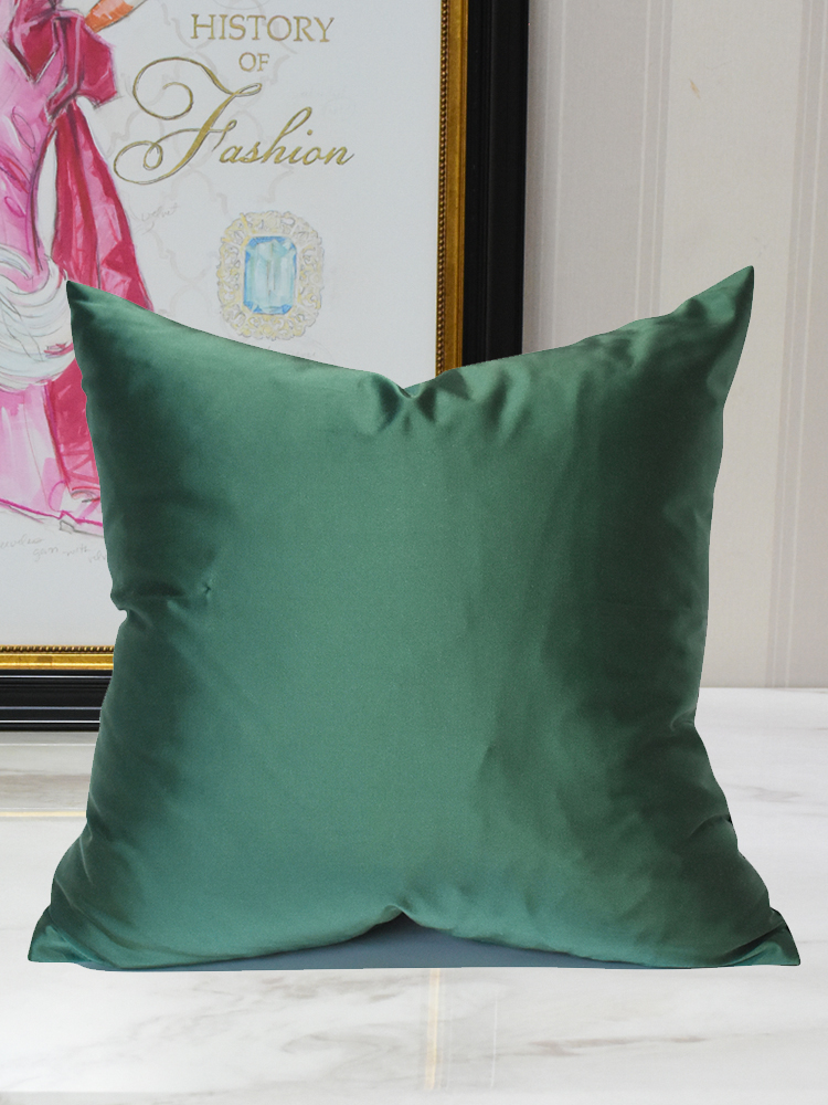 時尚簡約現代風格混紡抱枕套 綠色拼接工藝任意選擇各種尺寸