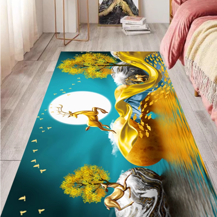 現代簡約風格地毯 臥室床邊防滑墊 陽臺廚房吸水地墊