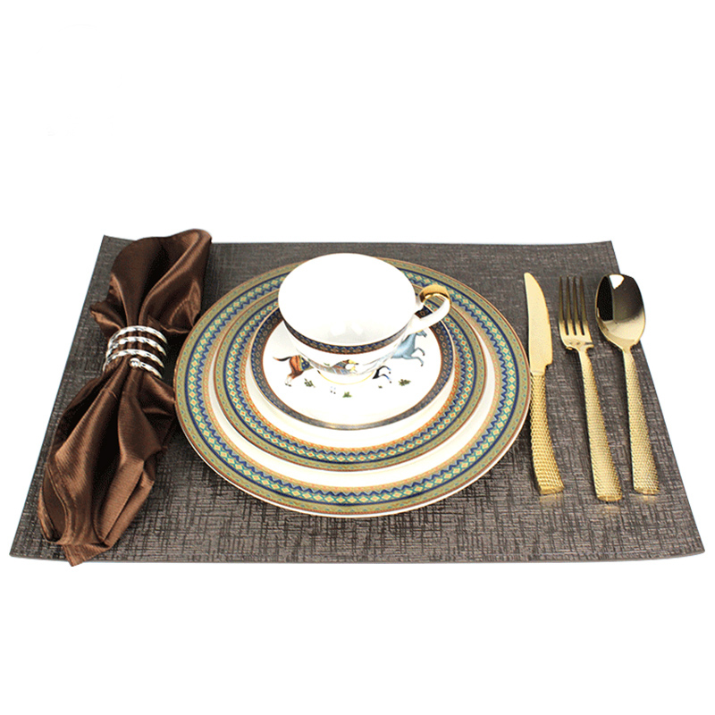 歐式美式樣板間餐桌西式西餐餐具套裝浮雕馬風格新古典後現代碗磐