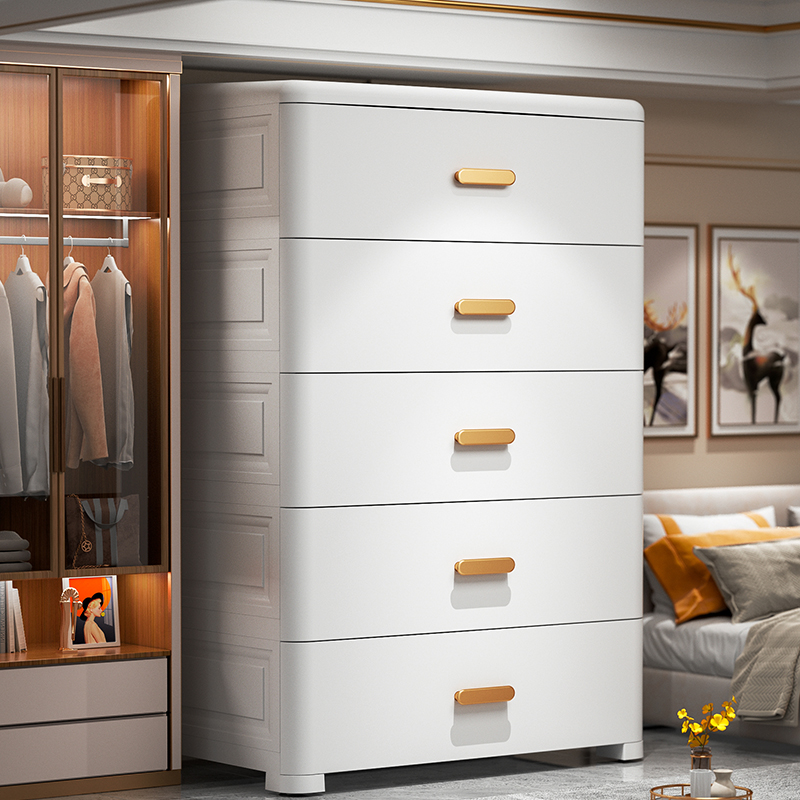 歐式優雅簡約風格衣櫃pp材質抽屜式收納櫃讓衣物整齊有序