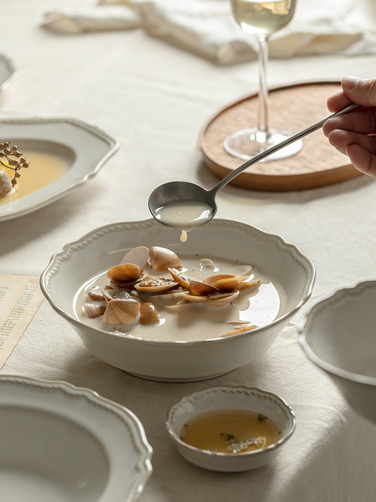 復古高顏值餐具碗碟套裝 日式風格漸變陶瓷大湯碗家用麵碗拉麵碗ins風