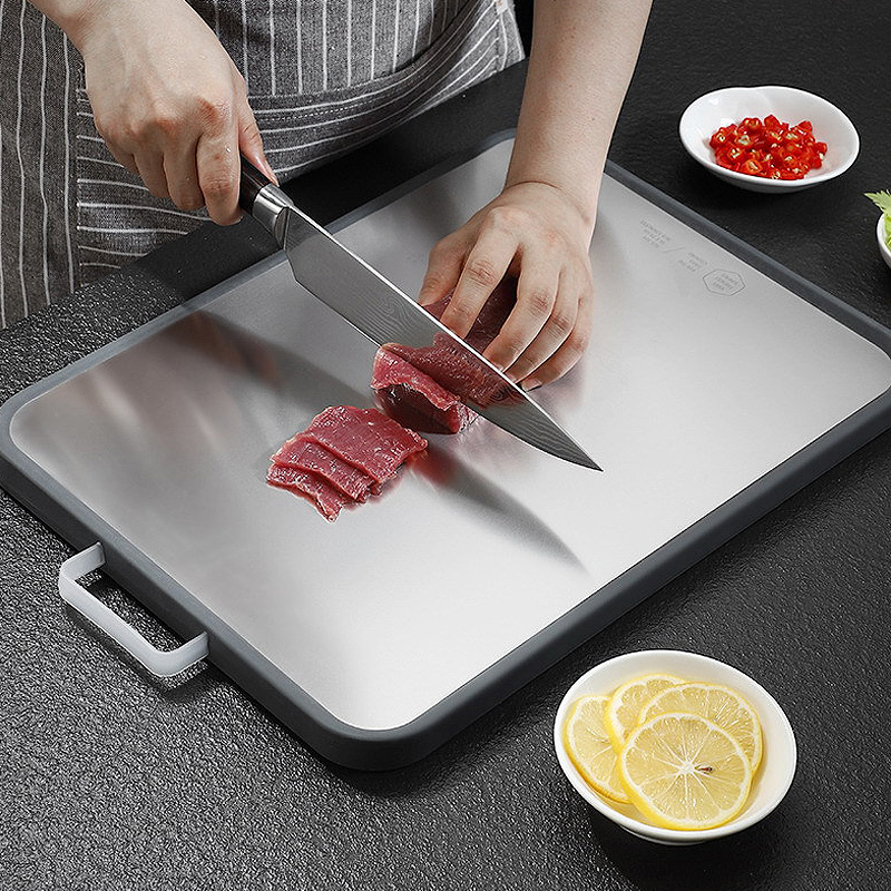 日式風格304不鏽鋼防黴切菜板 雙面可用家用砧板