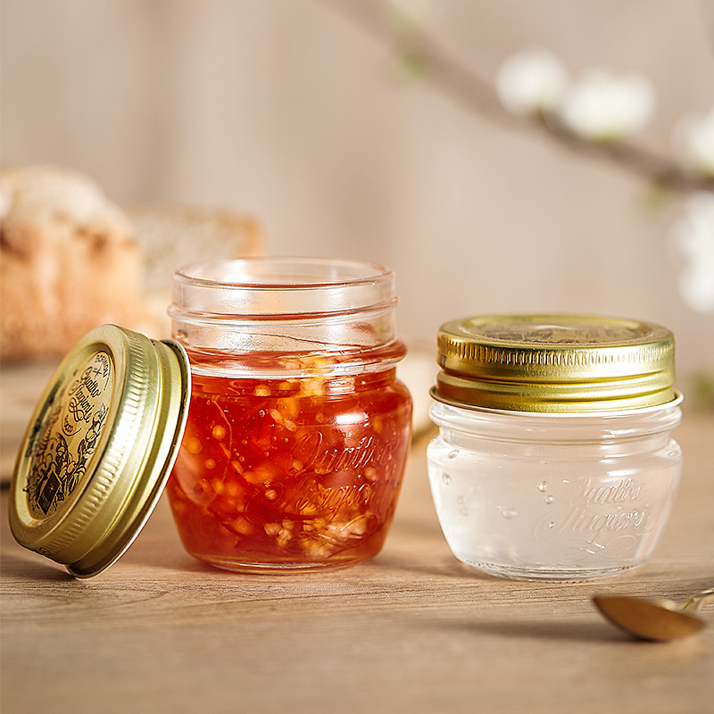 北歐風玻璃密封罐 帶蓋果醬蜂蜜燕窩分裝罐頭廚房調料罐
