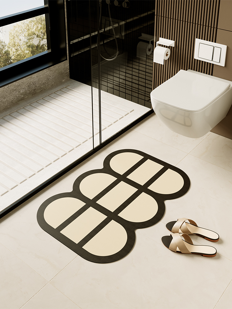 簡約現代風格pvc材質浴室吸水速乾地墊防滑墊