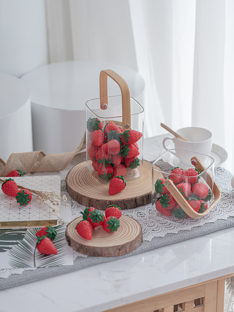 莓果裝飾擺件美食攝影道具天然仿真草莓軟裝佈置