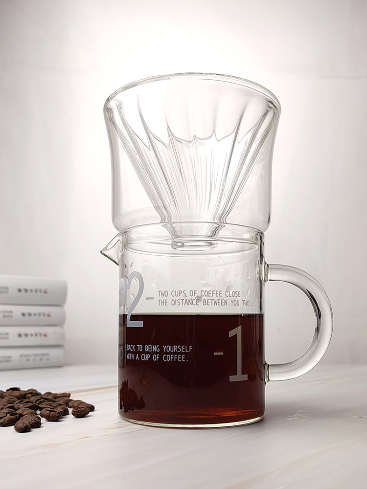 草莓雙層美式咖啡壺玻璃材質美式風格手衝咖啡壺 (6.2折)