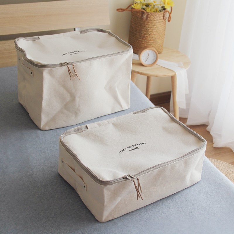 日式純色出口日本加厚帆布衣櫥收納箱 (8.3折)