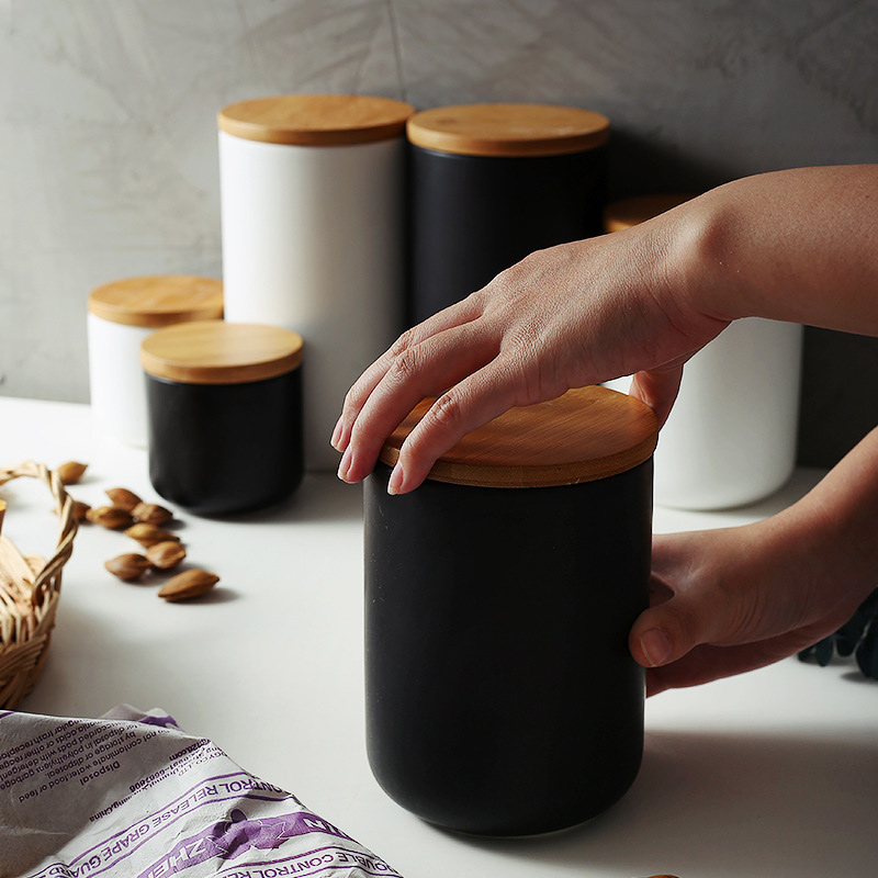 摩登好物 創意陶瓷密封罐 咖啡茶葉乾果 廚房風格收納瓶