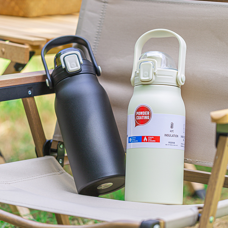 日式風格304不鏽鋼保溫杯大容量保溫壺戶外便攜車載暖水瓶