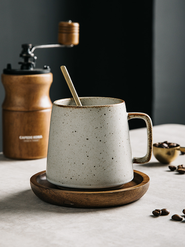 日式復古風粗陶馬克杯 創意陶瓷小眾辦公室咖啡杯 家用禮盒裝